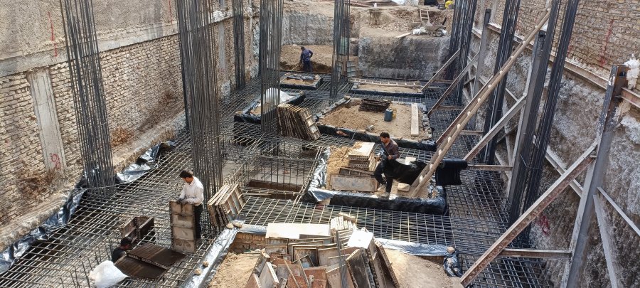 آرماتوربندی فونداسین ساختمان داوری